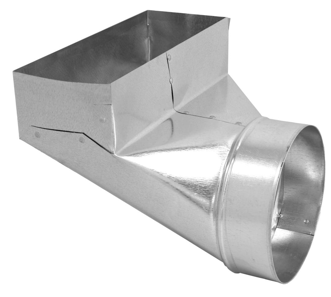 Galvanized Angle Boot Duct, 4-in. X 10-in. X 5-in.