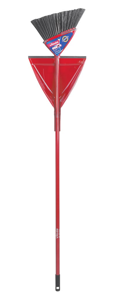 Angle Broom with Clip-On Dustpan