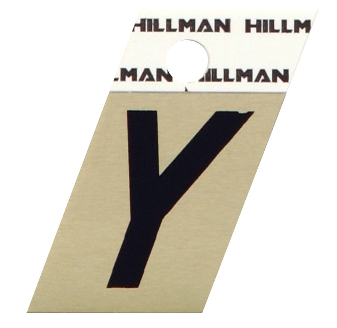 Angle Cut Letter Y Self-Adhesive, Aluminium
