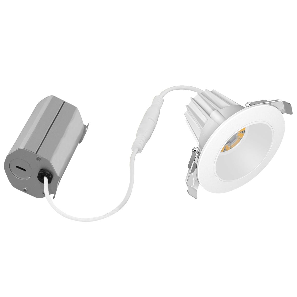 Anti-Glare-in.tegrated Recessed Light Fixture 3.25-in. X 2.75-in. X 2.5-in., Matte White