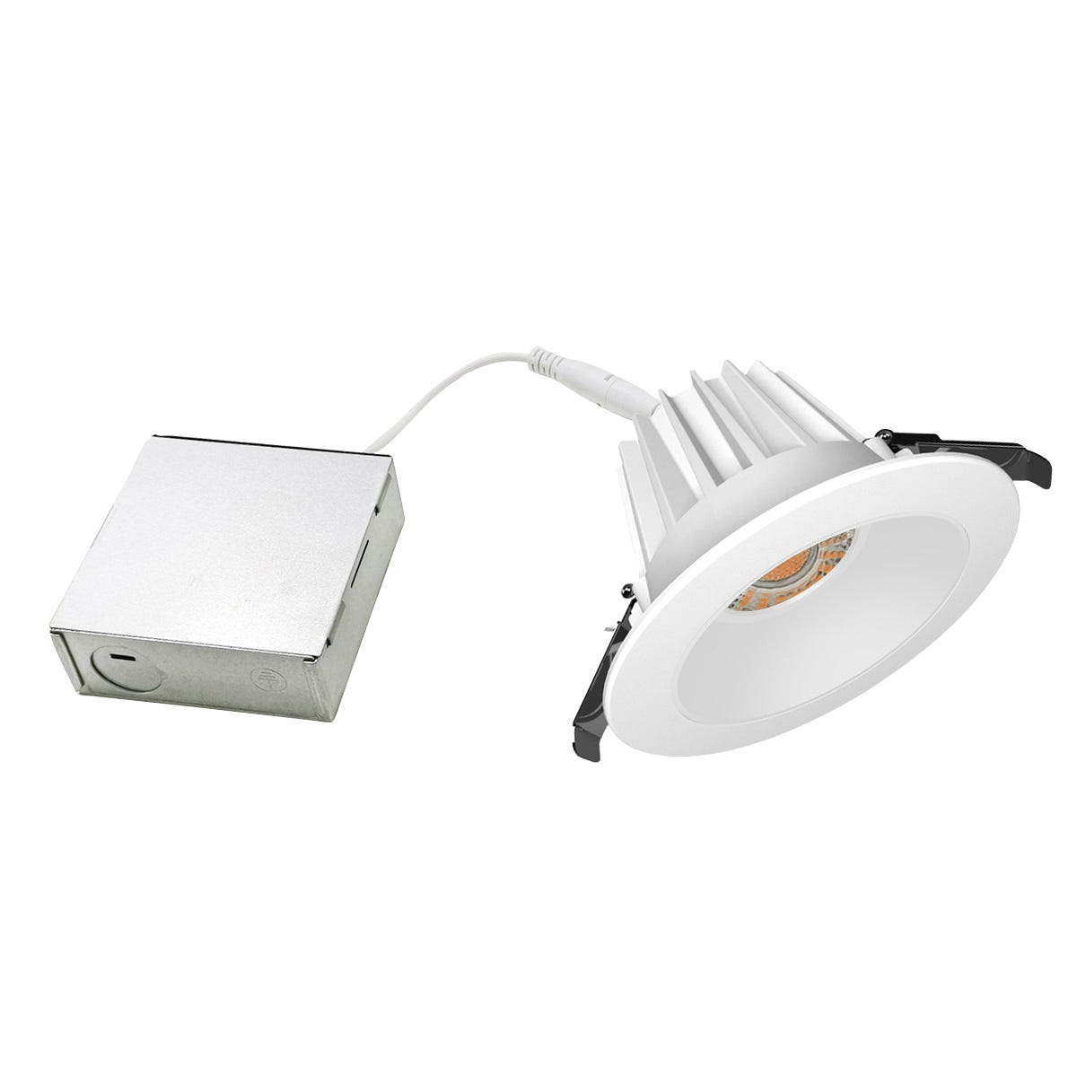 Anti-Glare-in.tegrated Recessed Light Fixture 4.75-in. X 3-in. X 4.25-in., Matte White