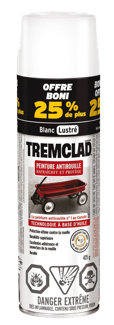 Anti-Rust Paint Oil-Based, Gloss Finish, White, 425 g