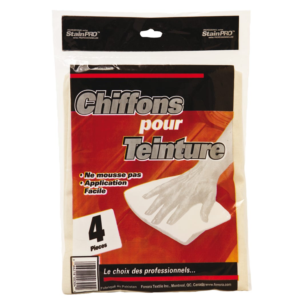 Applicator cloth stain, 4/Pack