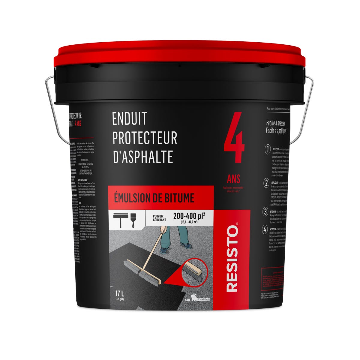 Asphalt driveway sealer, 4 years, black