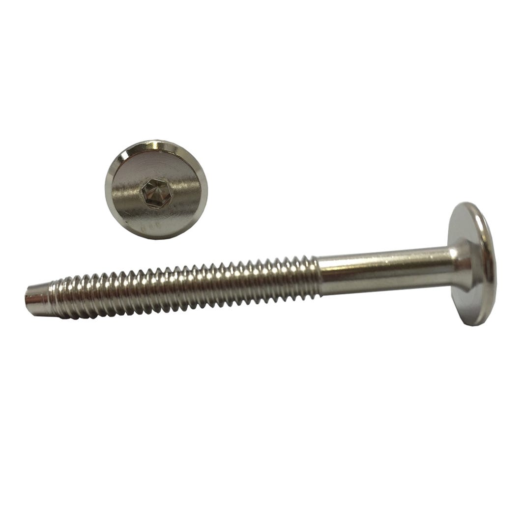 Jcb Assembly Bolt with Hex Key, 1/4-in. X 50 mm, 4/Pack