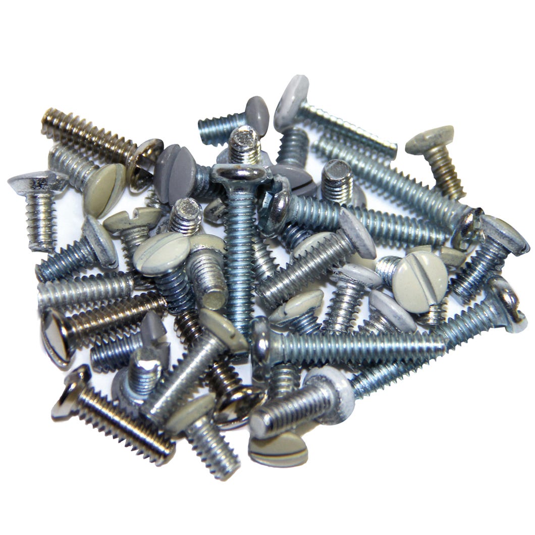 Replacement Screw Kit for Wiring Devices, Assorted, 10/Pack