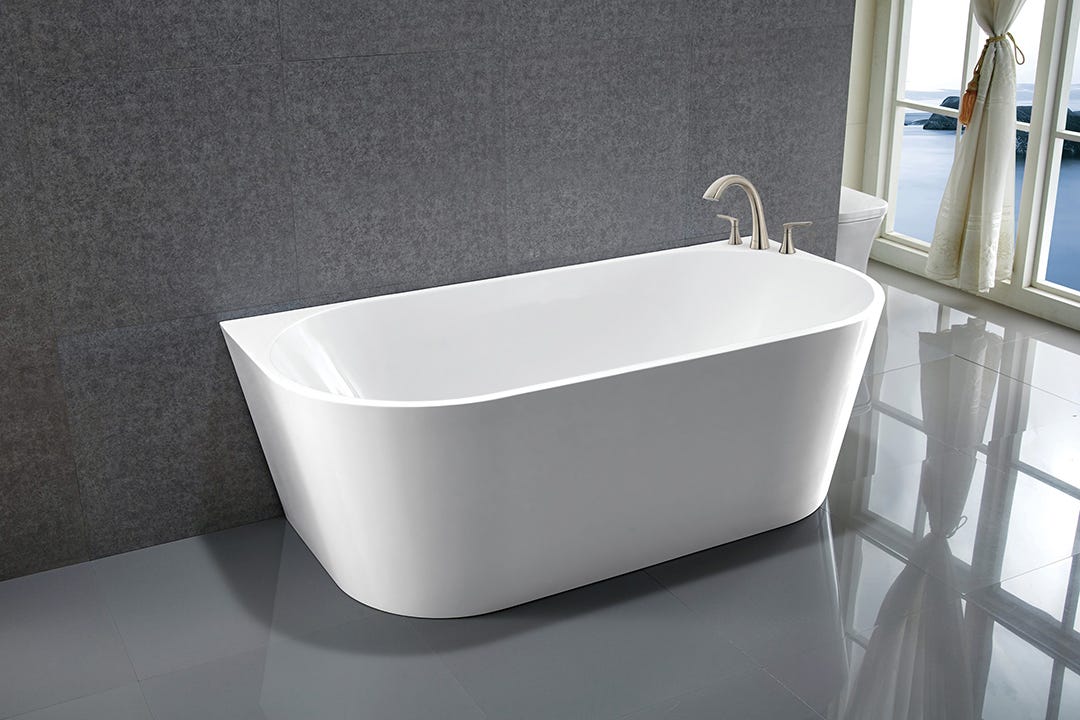 Back to Wall Bathtub, 59-in. White