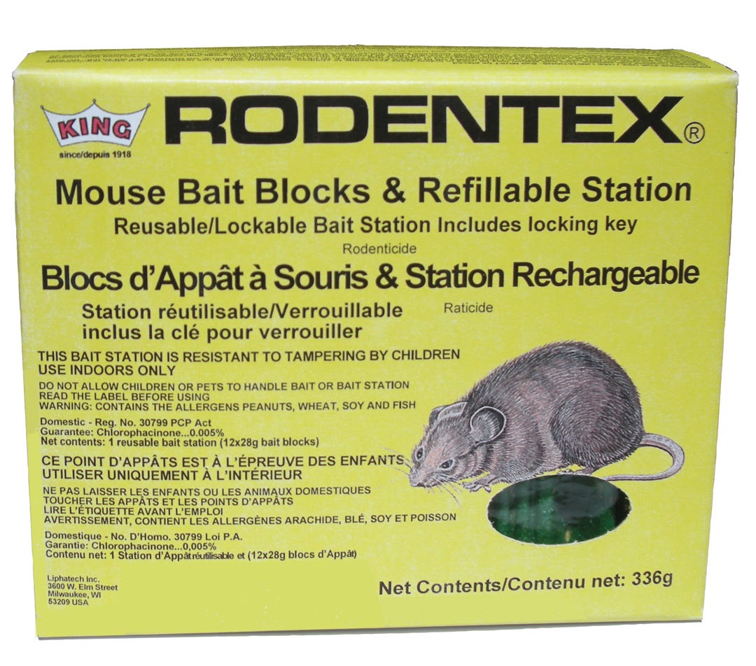 Mouse Bait Block & Refillable Station, 336 G