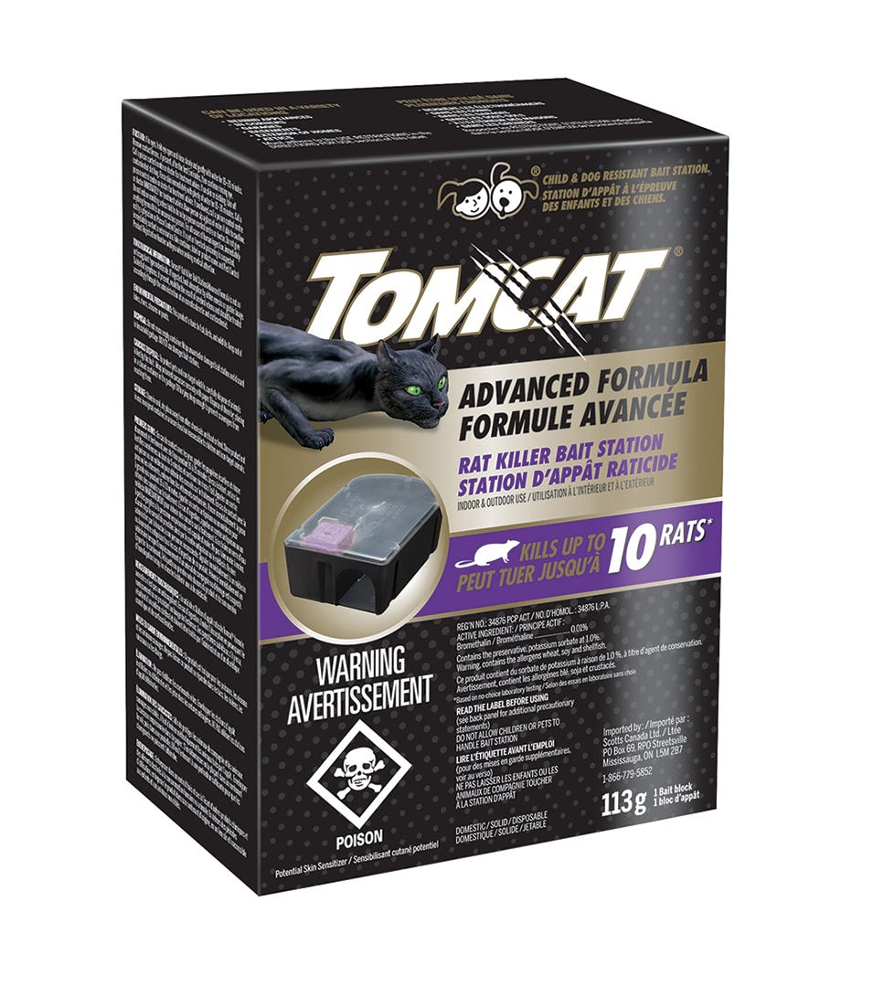 Tomcat Rat Killer Bait Station, Disposable, 1 X 113G
