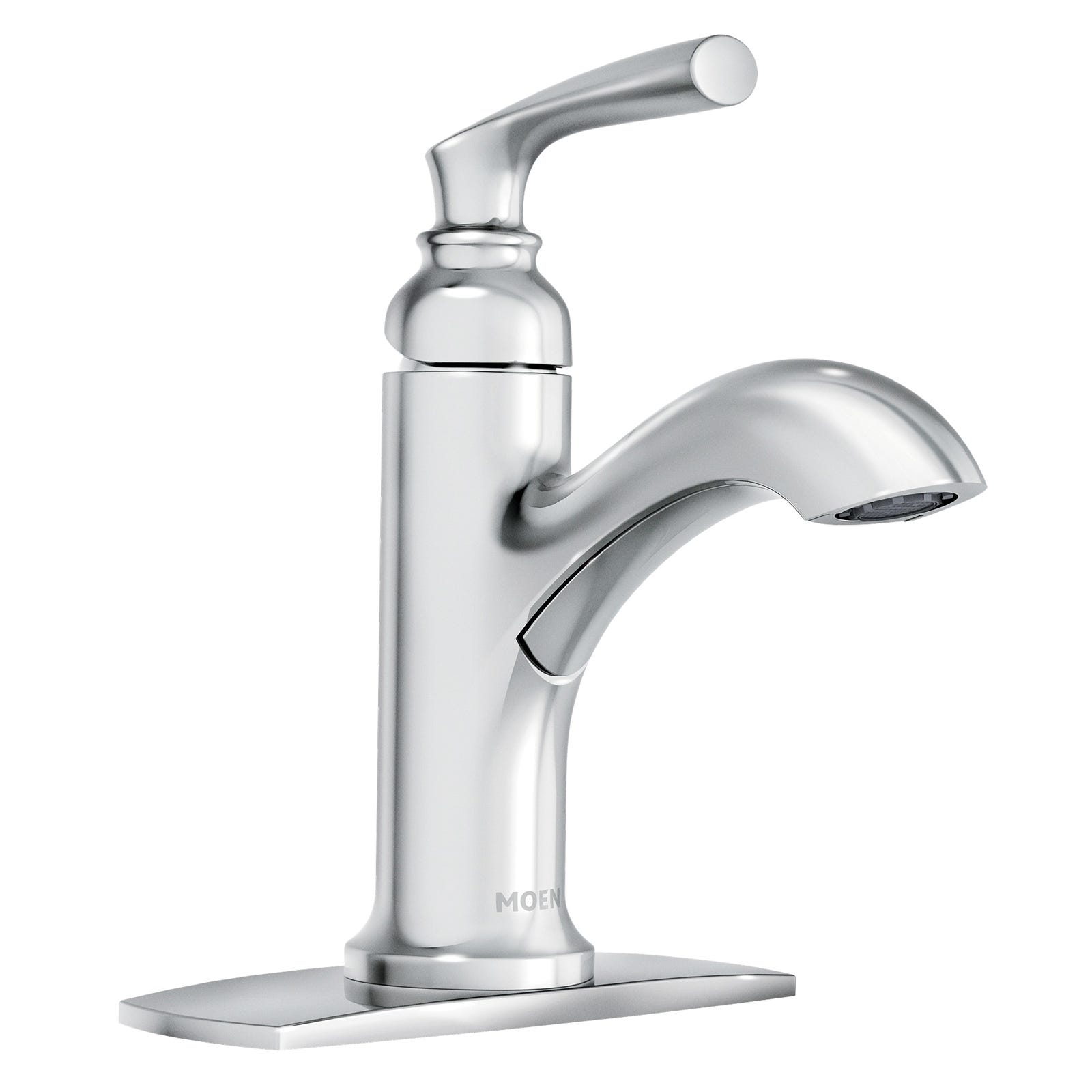Bathroom faucet with 1 lever handle
