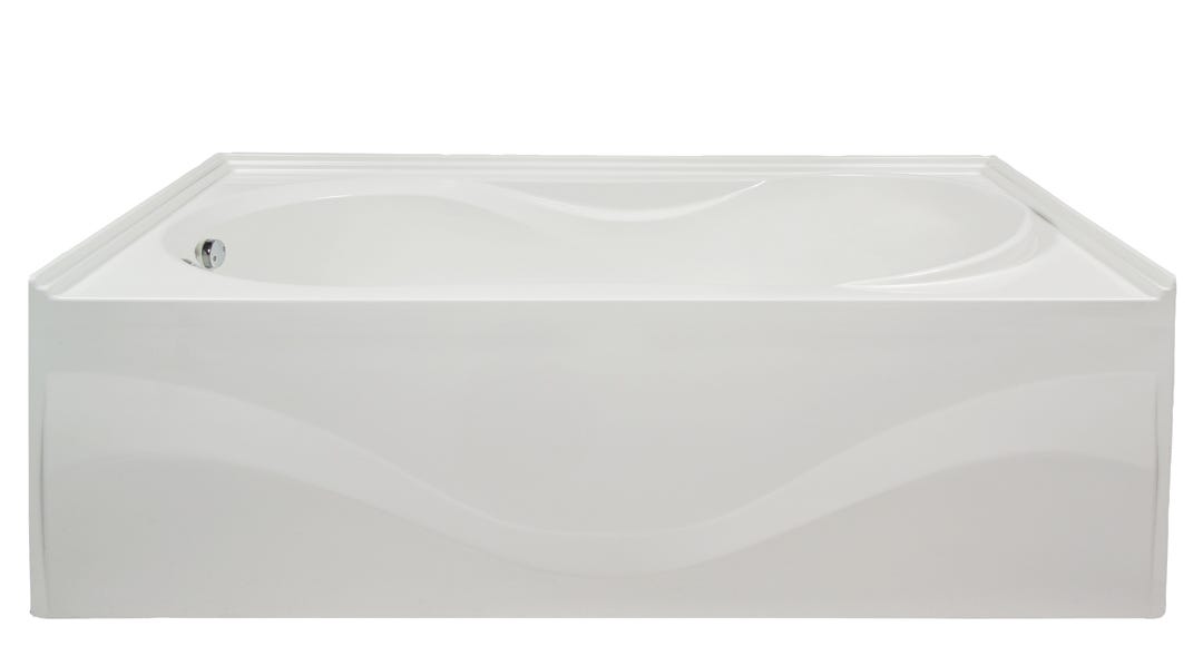 Bathtub Acrylic with-in.tegrated Skirt, Left-Hand Drain