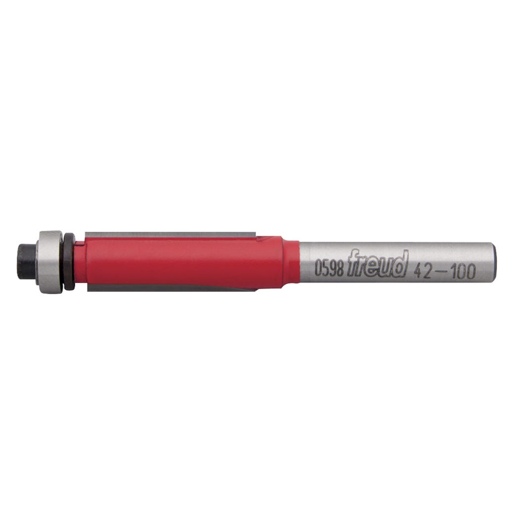 Bearing flush trim router bit double flute