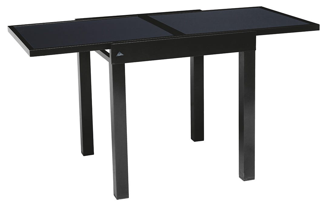 BELAIR Extension Table, 28.25-in. X 28.25-in. X 28.25 to 56.75-in., Black