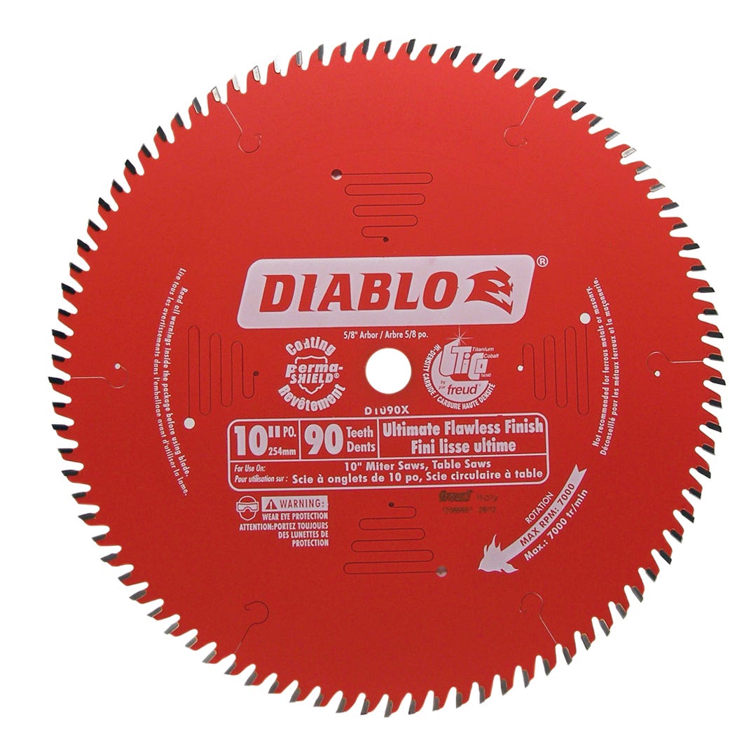 Ultimate polished finish saw blade for slide miter saw