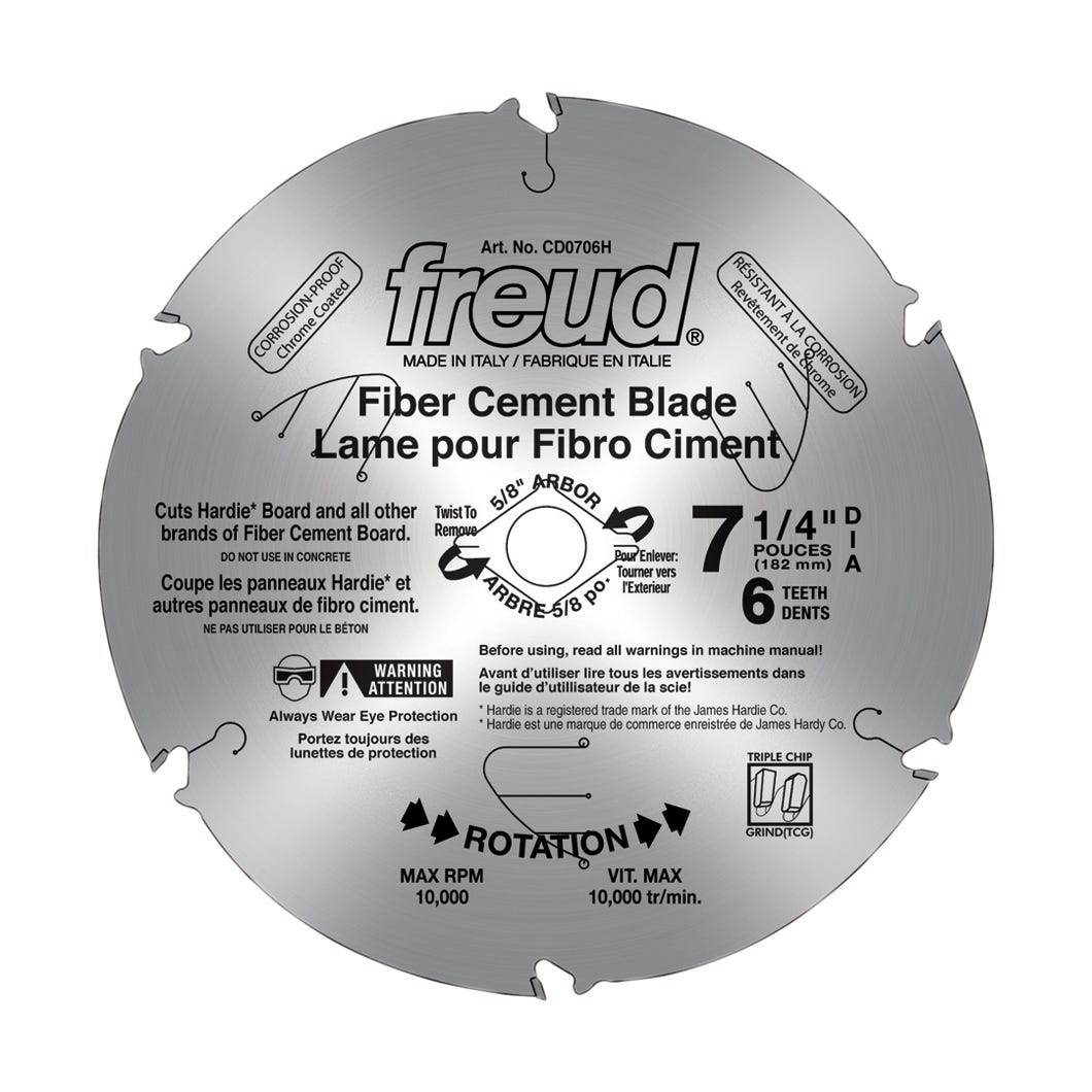 Fiber cement saw blade