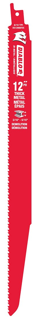 Diablo 12" Bi‑Metal Recip Blade for Thick Metal / Demolition