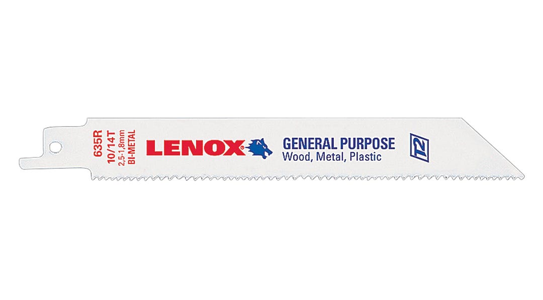 Bi-metal Reciprocating Saw Blade General Purpose, 10/14 TPI