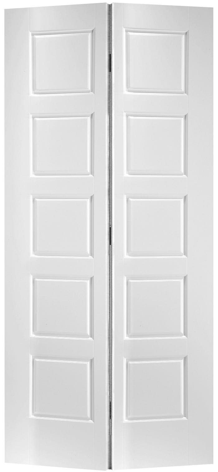 Bifold Interior Door, Riverside, 1-3/8-in. X 30-in. X 80-in. Po