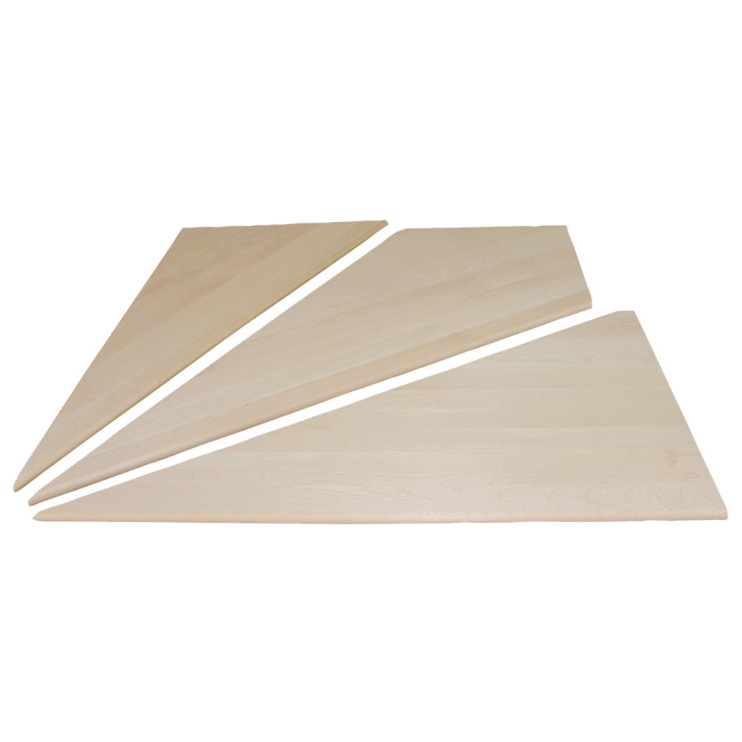 Birch Angled Stair Tread, 3 Angle, Left