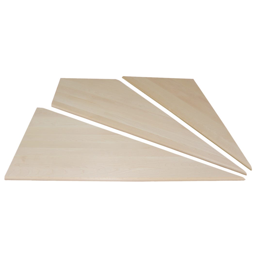 Birch Angled Stair Tread, 3 Angle, Right