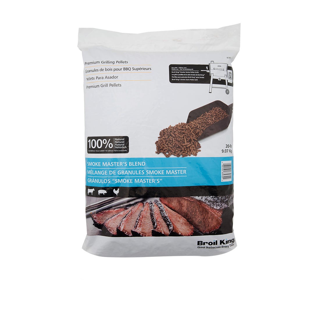 Broil King Premium Grilling Pellets, Smoke Master's Blend, 20 Lb