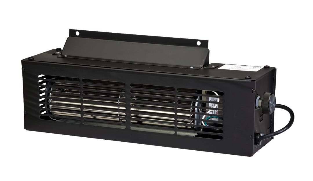 Blower with variable speed control for stove