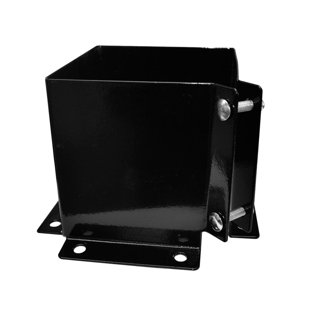 Bolt Spike Head Steel Base to Attach A Square Post, 6-in. X 6-in.