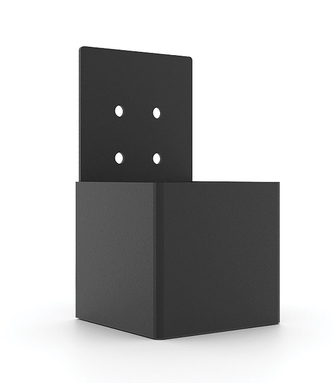 KNECT Pergola Post Wall & Railing Bracket, Matte Black