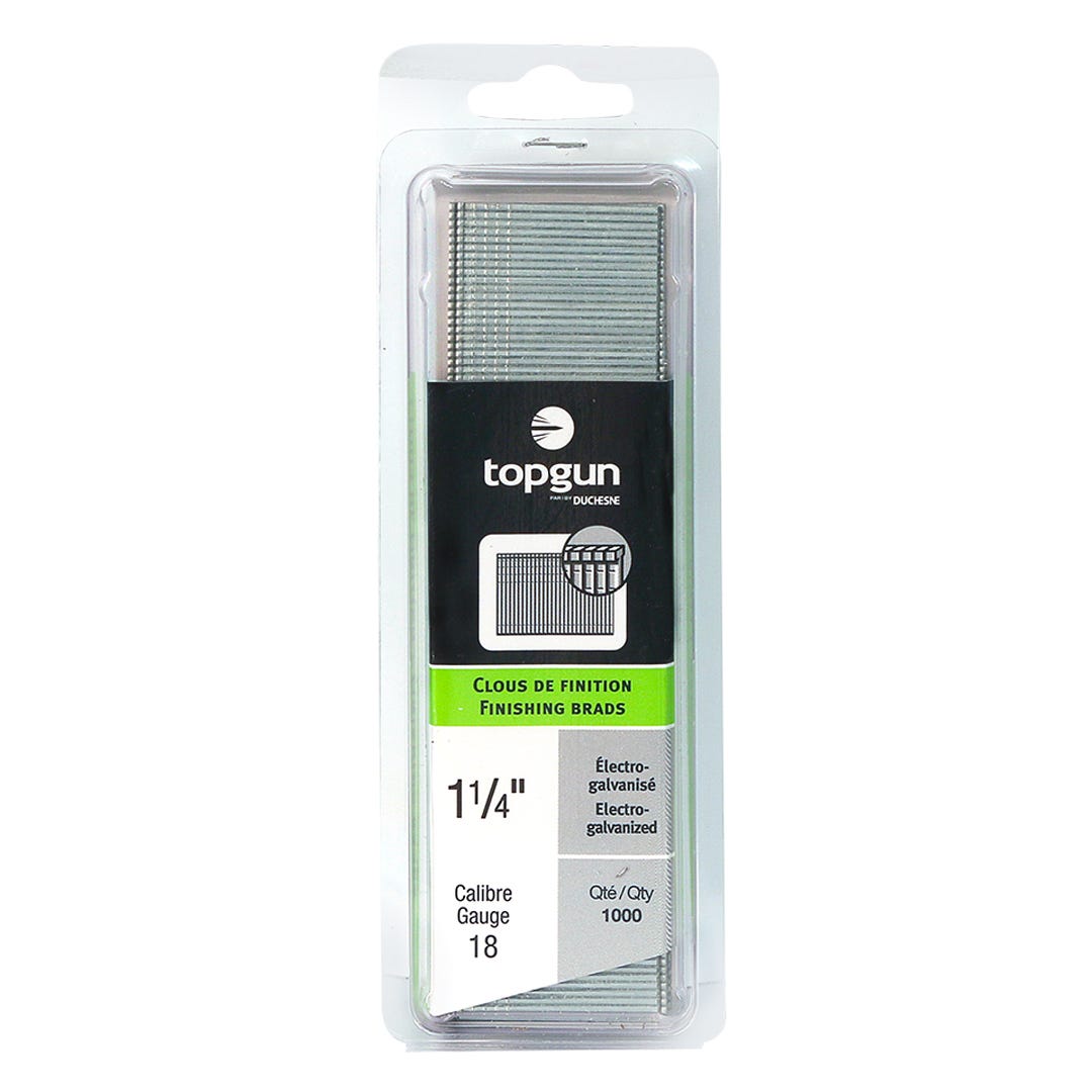 Brad Nails, 18 Ga, 1-1/4 in., 1000/Pack