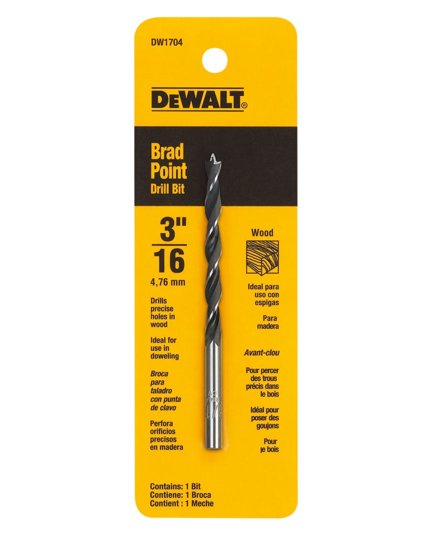 Brad point drill bit for wood