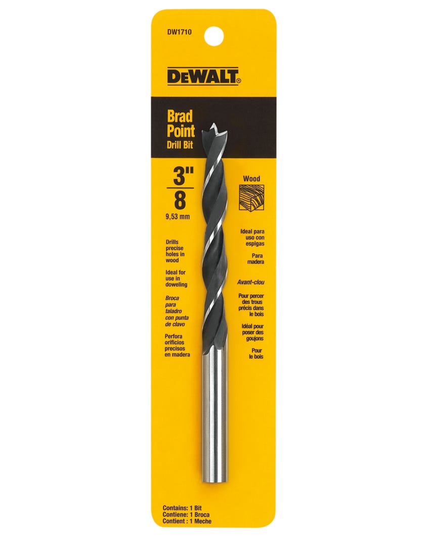 Brad point drill bit for wood