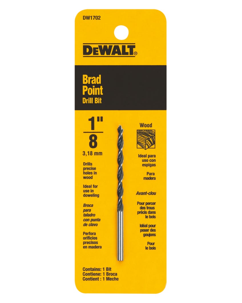 Brad point drill bit for wood