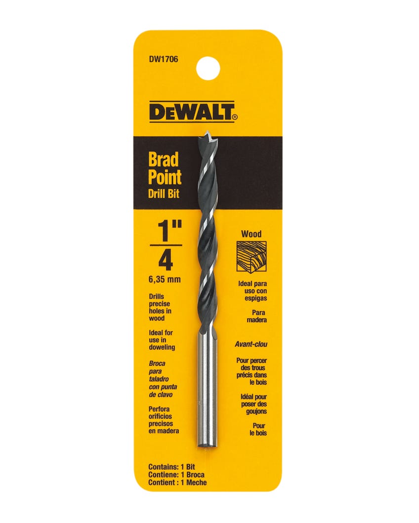 Brad point drill bit for wood