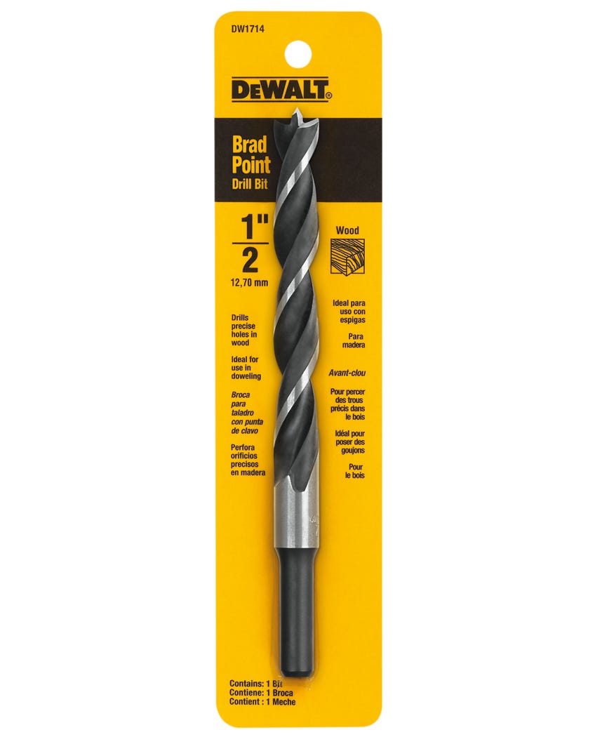 Brad point drill bit for wood