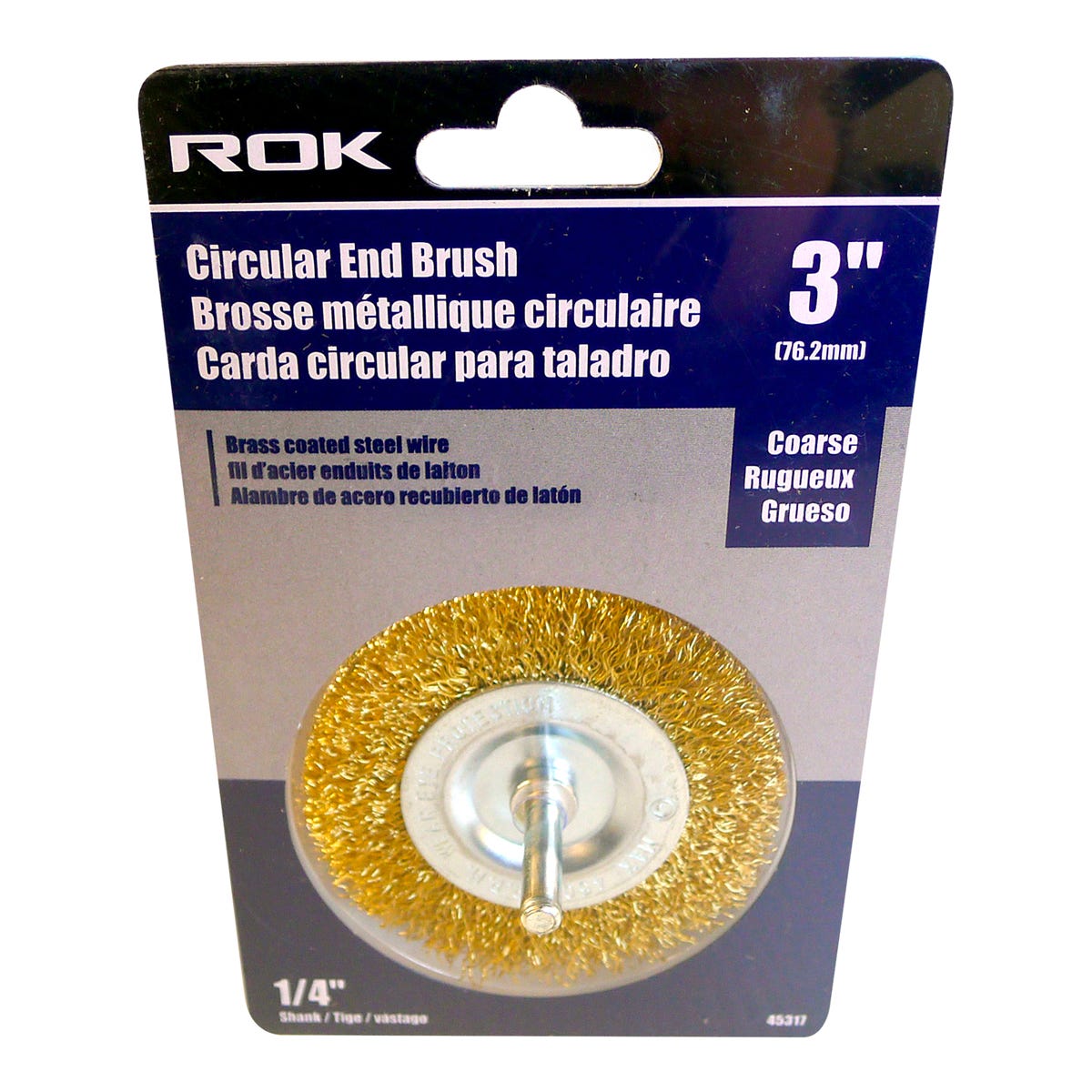 Brass End Circular Brush Coarse, 3-in.