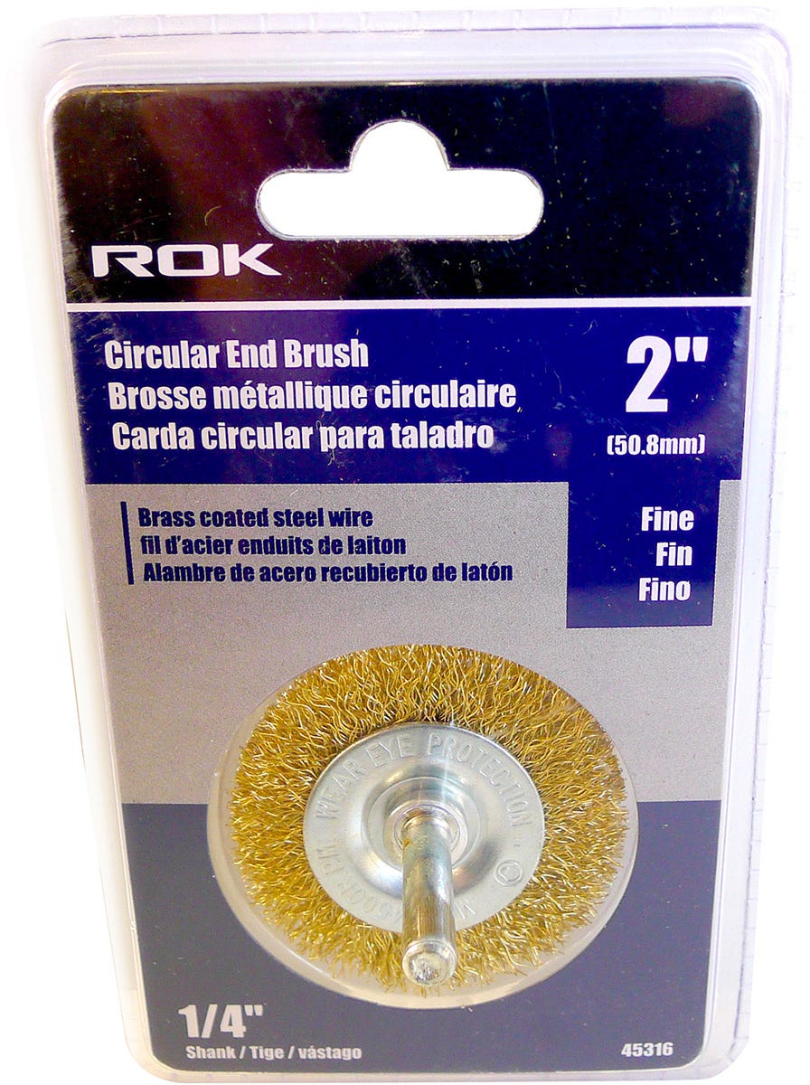 Brass End Circular Brush Fine, 2-in.