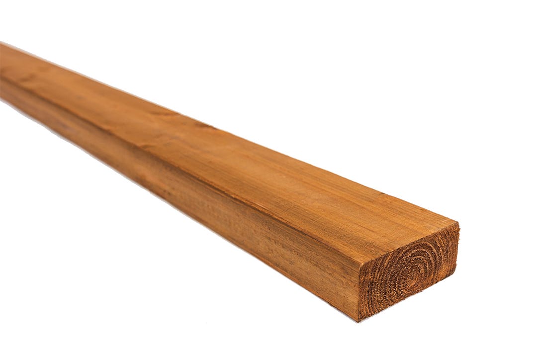 Brown treated wood 2 x 4 x 10