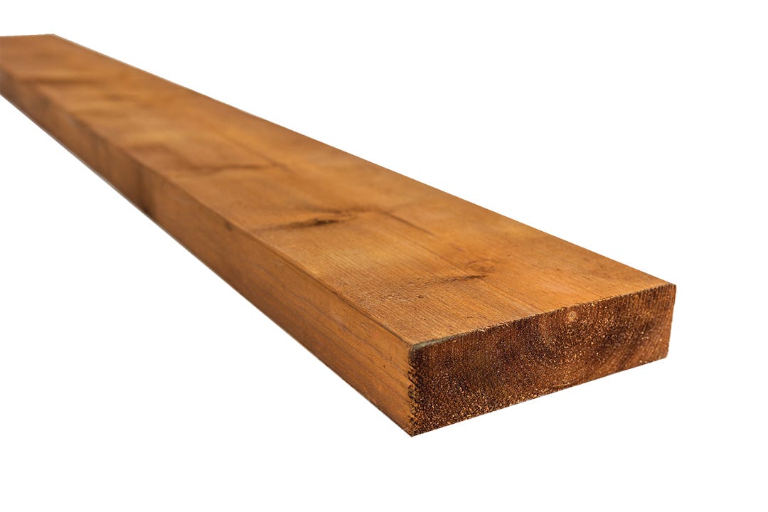 Brown treated wood 2 x 6 x 14