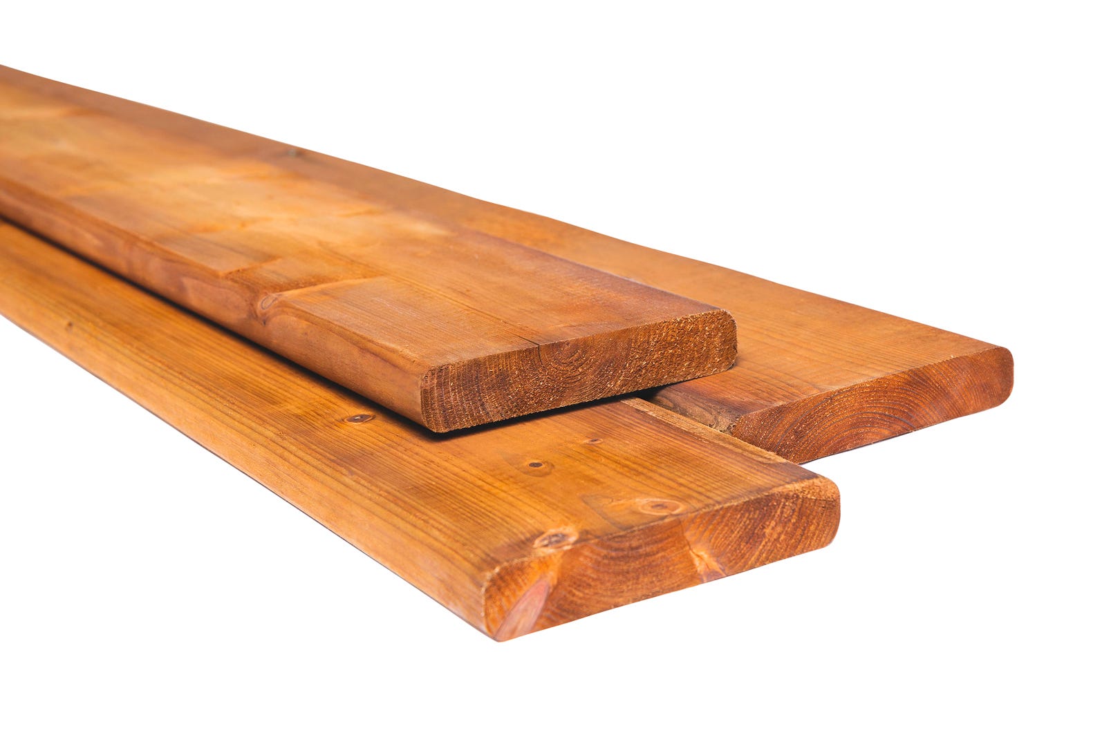 Brown treated wood 1 1/4 x 6 x 10
