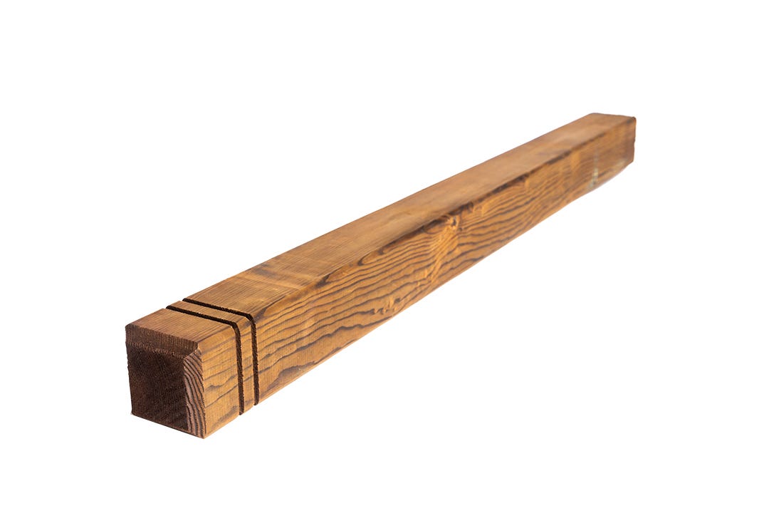 Brown treated wood post 4 x 4 x 48