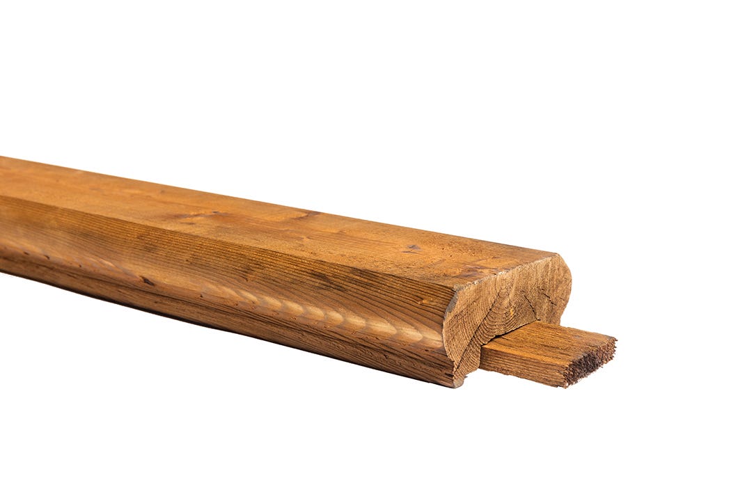 Brown treated wood ramp 2 x 4 x 8