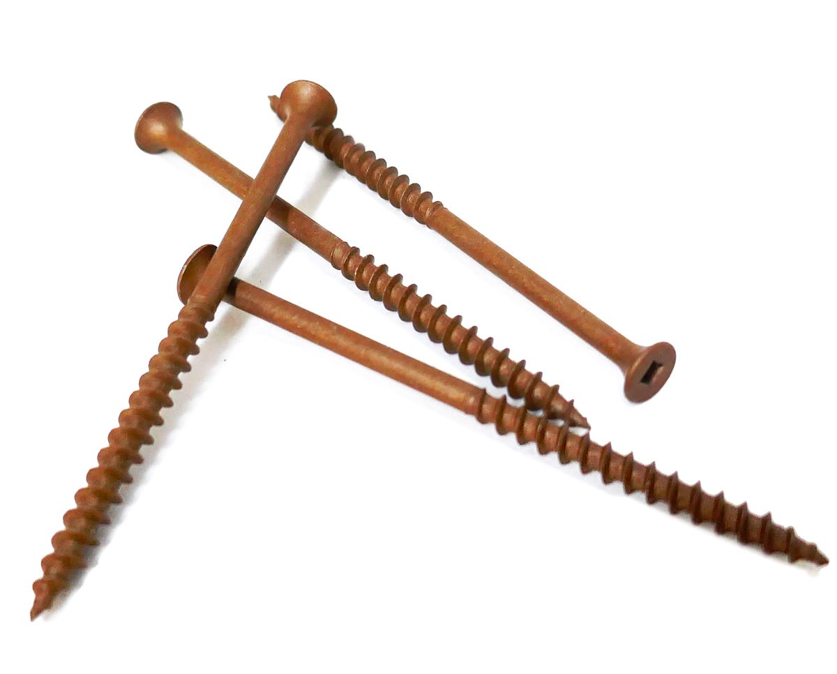Brown Treated Wood Screw, 10-in. X 4-in., 500/Box