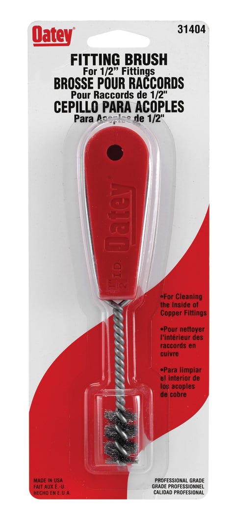 Brush for cleaning inside copper fittings
