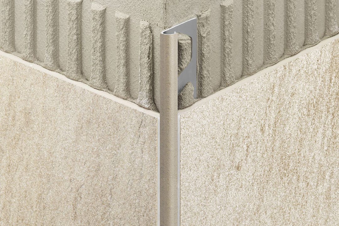 RONDEC Round Profile Ceramic Molding, 3/8 in. x 78.74 in., Stone Grey TSSG
