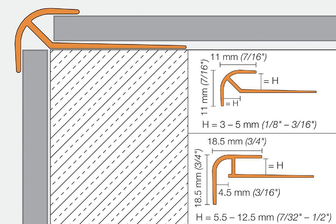 VINPRO-RO Round Profile Ceramic Molding, 1/4 in. x 78.74 in., Brushed Chrome ACGB