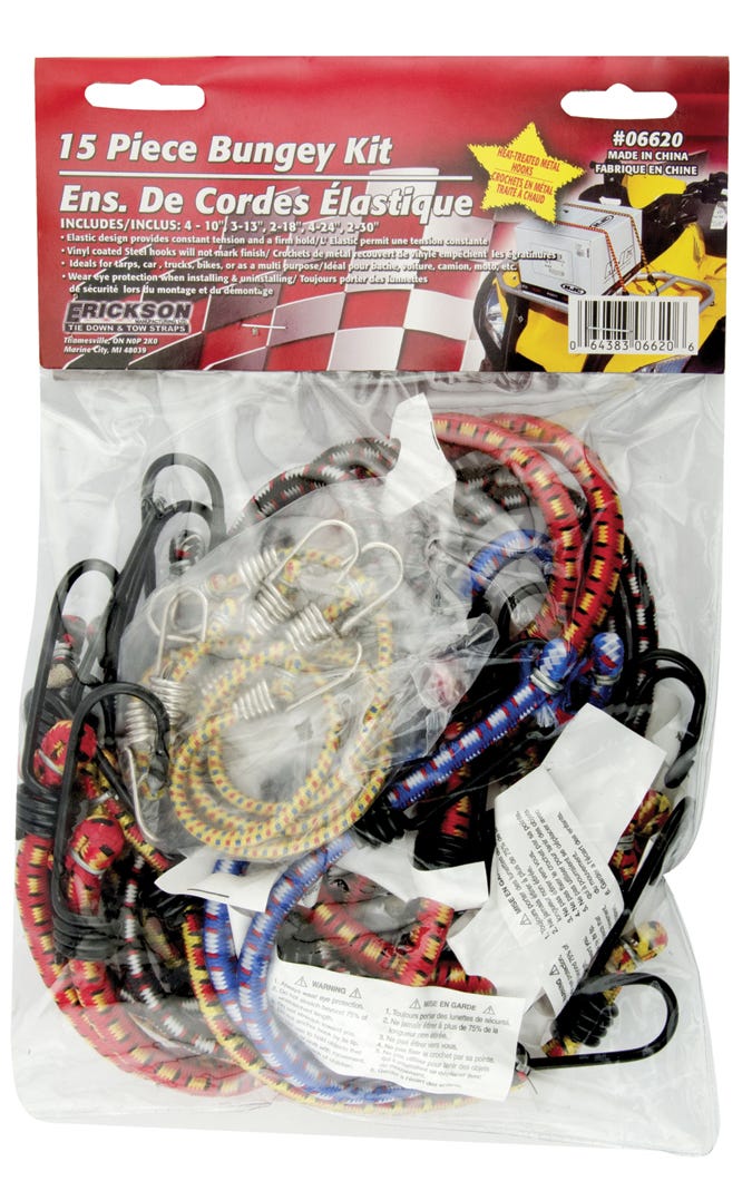 Bungey kit with metal hooks
