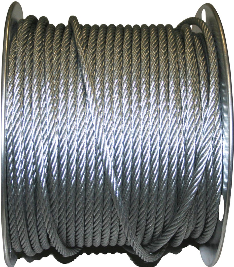 Cable galvanized steel, 5/32 in.