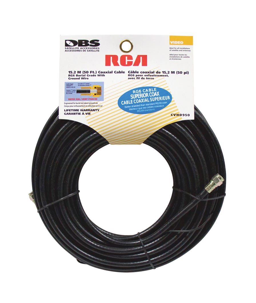 Cable superior coaxial rg6 with ground wire