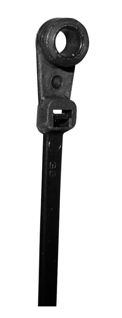 Cable Tie with Mounting Head, Nylon, Strong, 40 Lbs, 7-1/2-in.