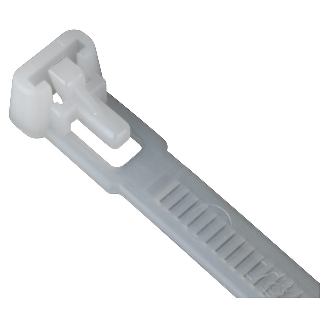 Cable Tie with Mounting Head, Nylon, Strong, 50 Lbs, 7-1/2-in.